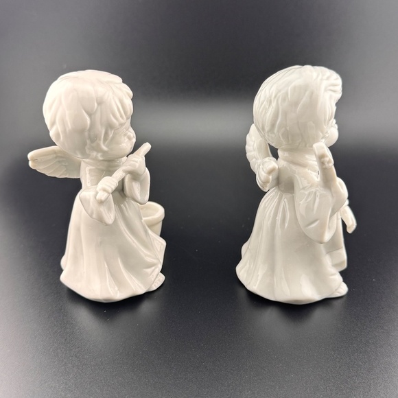 Set Of 2 Vintage Kurt S. Adler Angel Candle Holders Violin Flute - Picture 6 of 6
